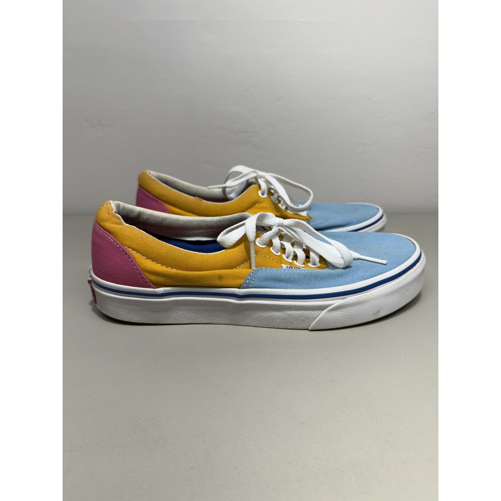 Vans Era Canvas Shoe Multi Bright Colorblock Blue Multicolor Mens 7 Womens 8.5